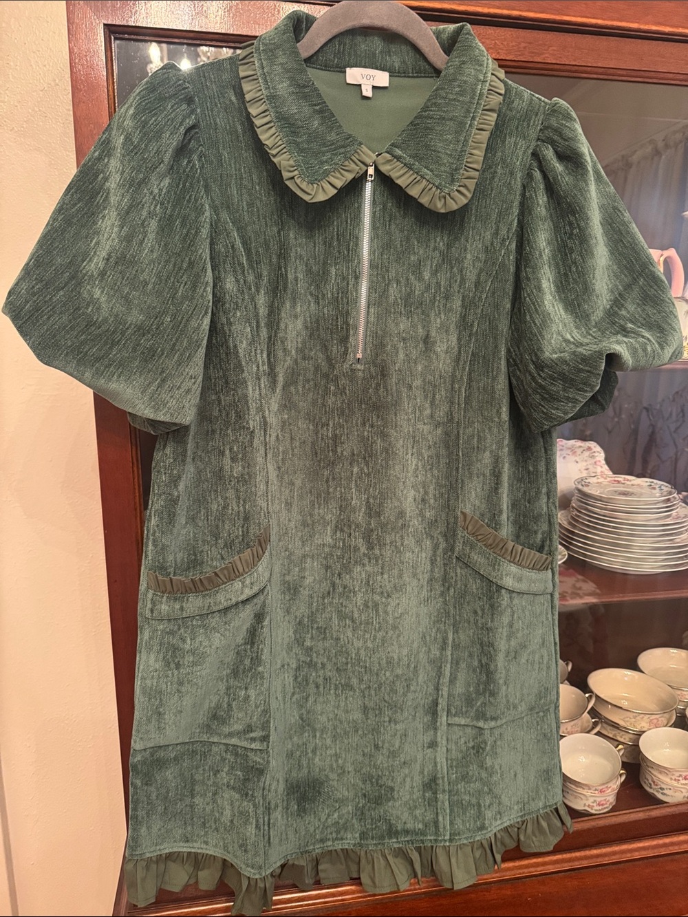 RAQUEL RUFFLE POCKET DETAIL DRESS - Picture 6 of 11